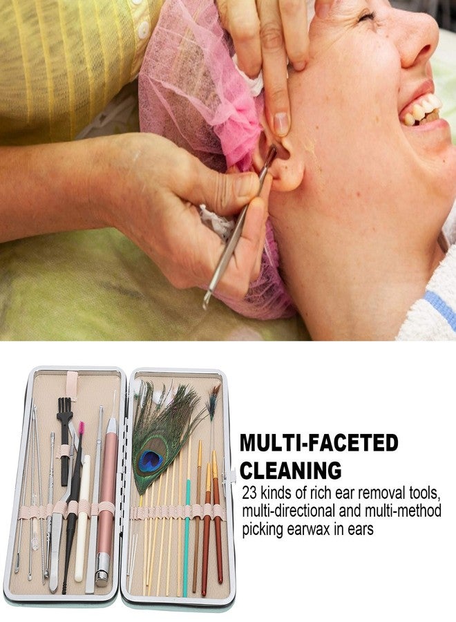 ZJchao Ear Wax Removal Tool, 23psc Spiral Ear Pick Sets Double Ended Ear Scoop Spoon Ear Care Supplies for Woman Man Earwax Removal Ear Cleaning Tools Set(23 Mint Green Ear Pick Sets) - Image 2